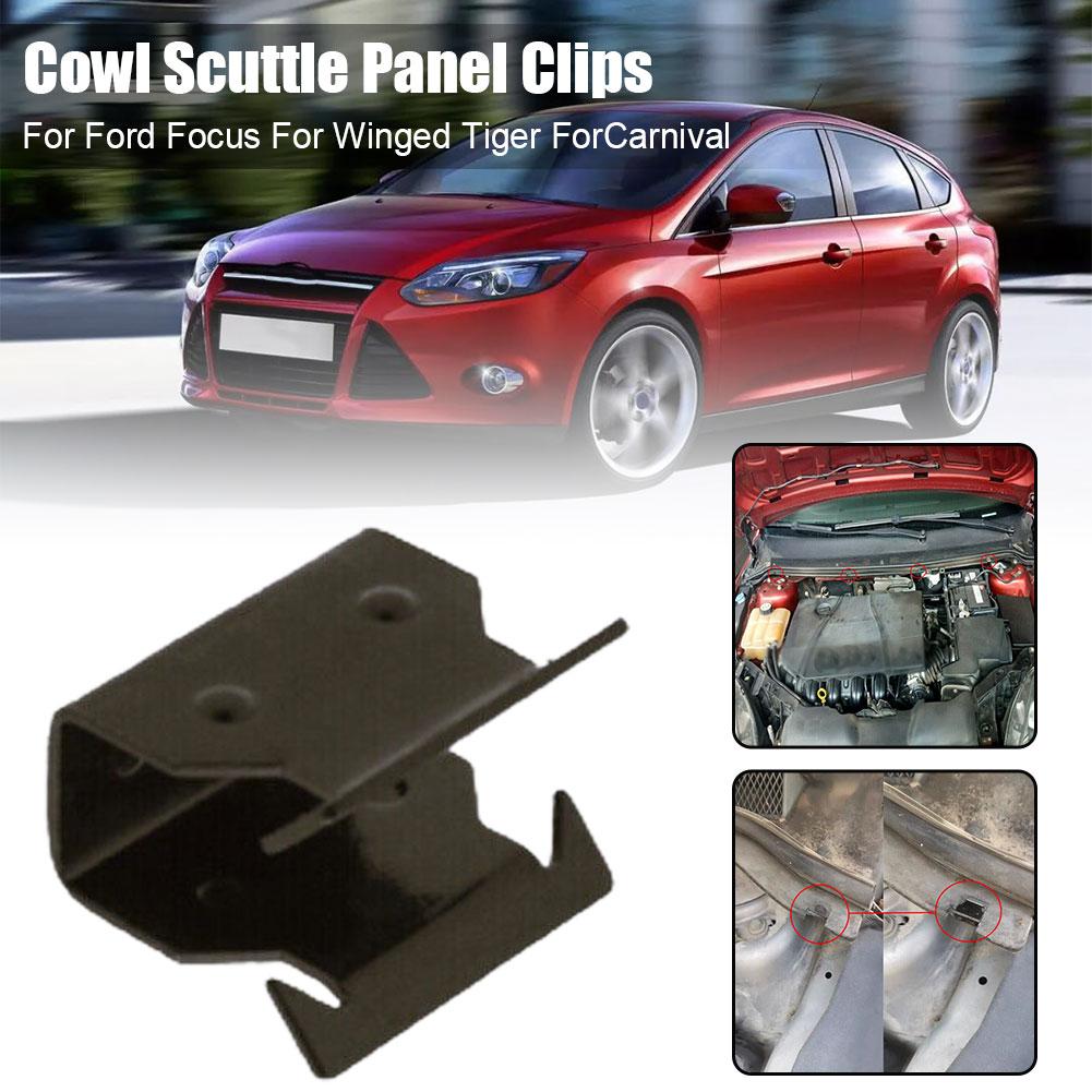 1/2/4/6/10 шт. клипсы для отделки панели капота металлический зажим спереди под лобовым стеклом для Ford Focus