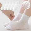 5 пар/набор белых детских носков летние тонкие сетчатые студенческие спортивные носки мягкие детские носки-миди для бега для мальчиков и девочек 2-12 лет