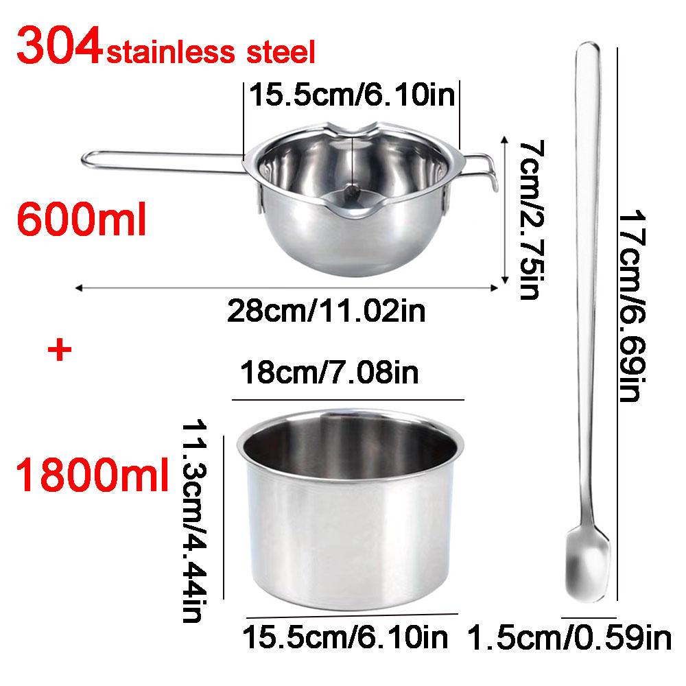 3 шт. Набор для изготовления свечей, мультистильный горшок для плавления свечей, ложка для смешивания, 304 инструмента для работы со смолой, аксессуары для декора ароматических свечей, подарки