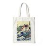 Сумки для покупок The Great Wave Of Kanagawa Tote Bags для девочек Free Shopper Эстетические плечевые сумки Harajuku для покупок Леди Холщовые сумки