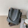2023 New Stylish Cross-border Fashion Shoulder Bag Street Trend Pu Material Bucket Shape
