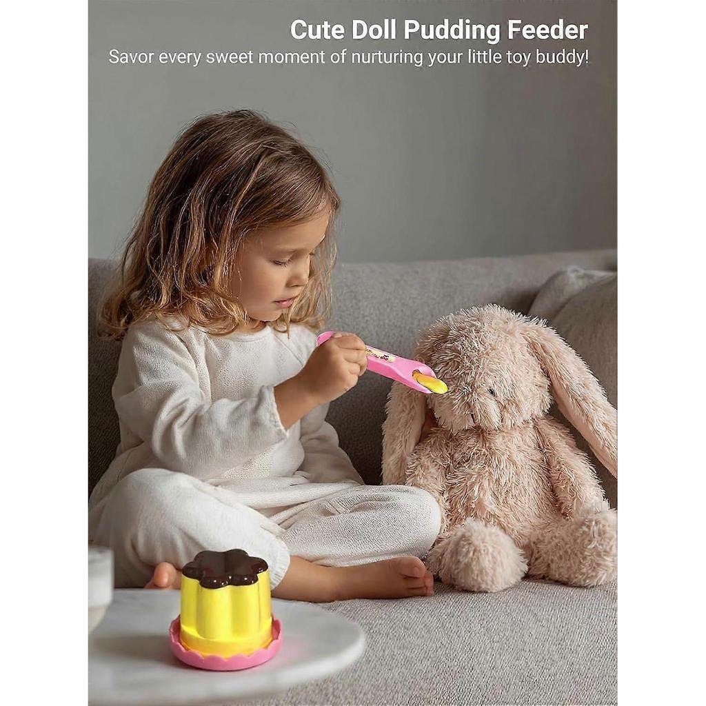 Pudding Feeding Toys for Dolls (1-Piece),Pretend Play Food 3 4 5 6 7 8 Year Old Girl Gifts Toys,Perfect for Doll Role Play for 3 4 5 6 Year Old Girls