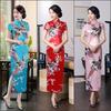Plus Size Retro Long Cheongsam Dress - Chinese Style, Old Shanghai