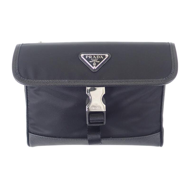 Prada 2ZH108_2DMH_F0002 Сумка через плечо черная сафьяновая кожа/нейлон женская