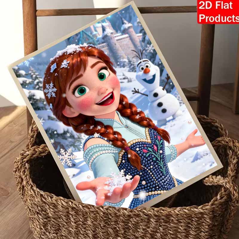 Disney DIY Жемчужная живопись Замороженная Анна Декоративная картина Креативные украшения Подарки друзьям Настольные украшения Украшение дома