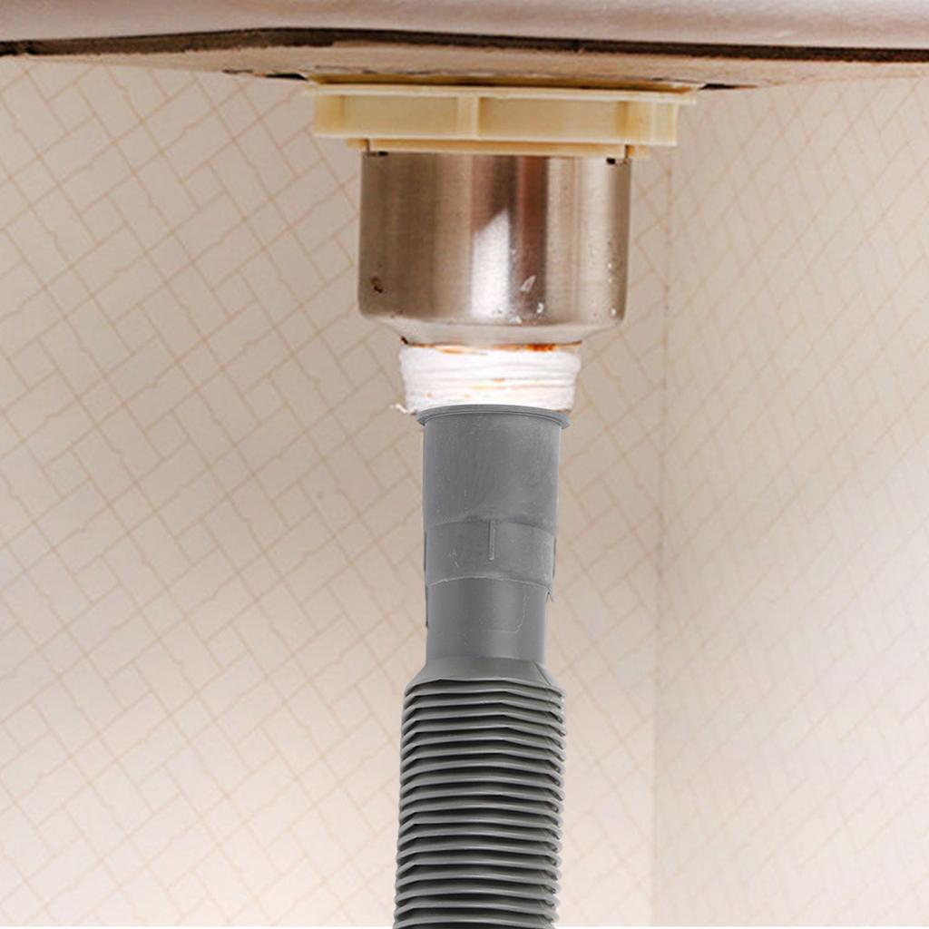 Drain Hose Hose Pipe PP + PVC 1Pcs Accessories Home Plastic Sink Strainer Water Drain 80cm Basin Extension Gray