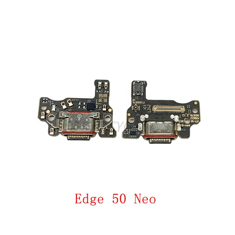 USB Charging Connector Port Board Flex Cable For Motorola Moto Edge 40 Neo 50 Pro 50 Fusion 50 Neo Repair Parts
