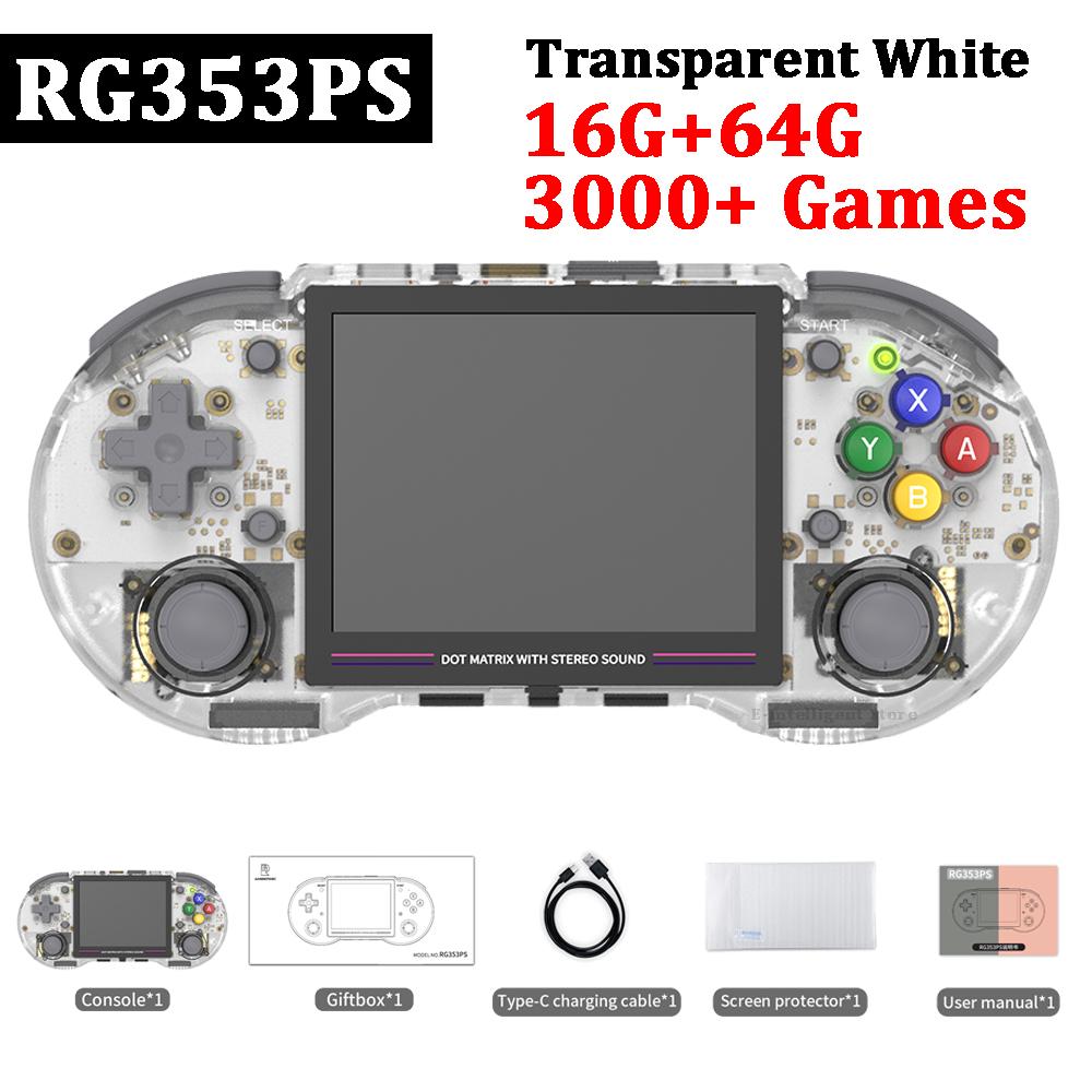 Портативная игровая консоль Anbernic Rg353ps, Linux, 3,5 дюйма, Ips, ретро-игровой плеер, 16 + 256 г, поддержка 5000+ игр, 5 г, Wi-Fi, онлайн-выход Hd