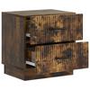 Nightstand Smoked Oak 43 x 34.5 x 44.5 cm Engineered Wood