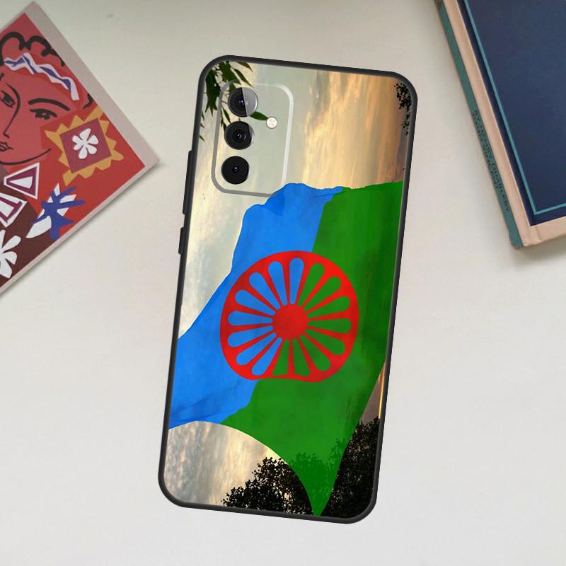 Чехол-флаг цыганский аромунский рома для Samsung Galaxy A06 A16 A26 A36 A56 A55 A35 A15 A53 A32 A52 A33 A13 A14 A34 A54 A17