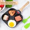 Non-stick Four-hole Frying Pan Rapid Heating Fried Egg Pan Egg Pancake Pan  Breakfast