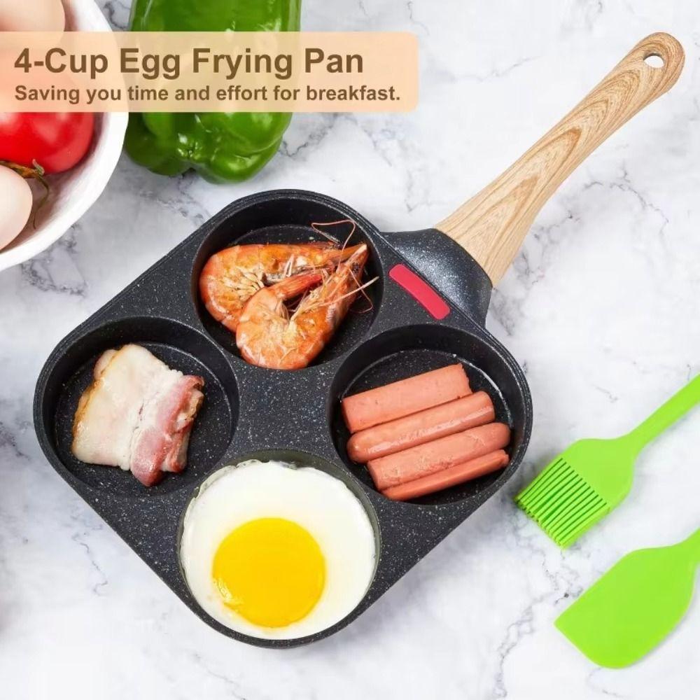 Non-stick Four-hole Frying Pan Rapid Heating Fried Egg Pan Egg Pancake Pan Breakfast
