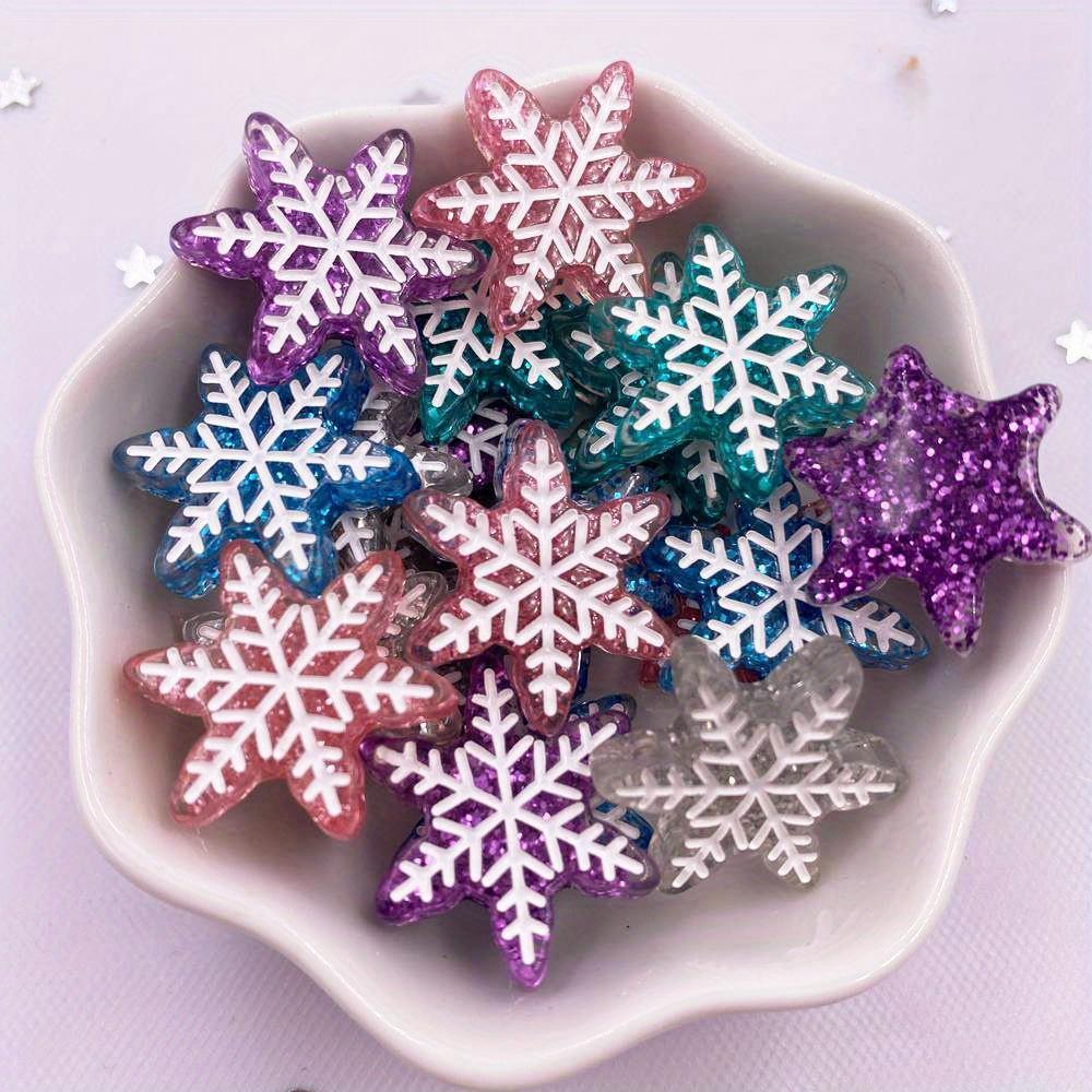 10 шт. смешанные красочные смолы 3D ярких цветов Snowfloer кабошон с плоской спинкой фигурки Альбом для скрапбукинга DIY Рождественский домашний декор аксессуары ремесла