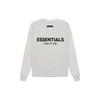 Essentials Fall SS22 Relaxed Crewneck Sweatshirt With Flocked Logo Men Sweatshirt Light-Oatmeal FOG-SS22-340