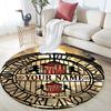 Custom Name,Sunderland A.F.C pattern round rug,Carpet Rug for Living Room Bedroom Playroom ,Non-slip Floor Mat,Holiday Gifts and Birthday Gifts.