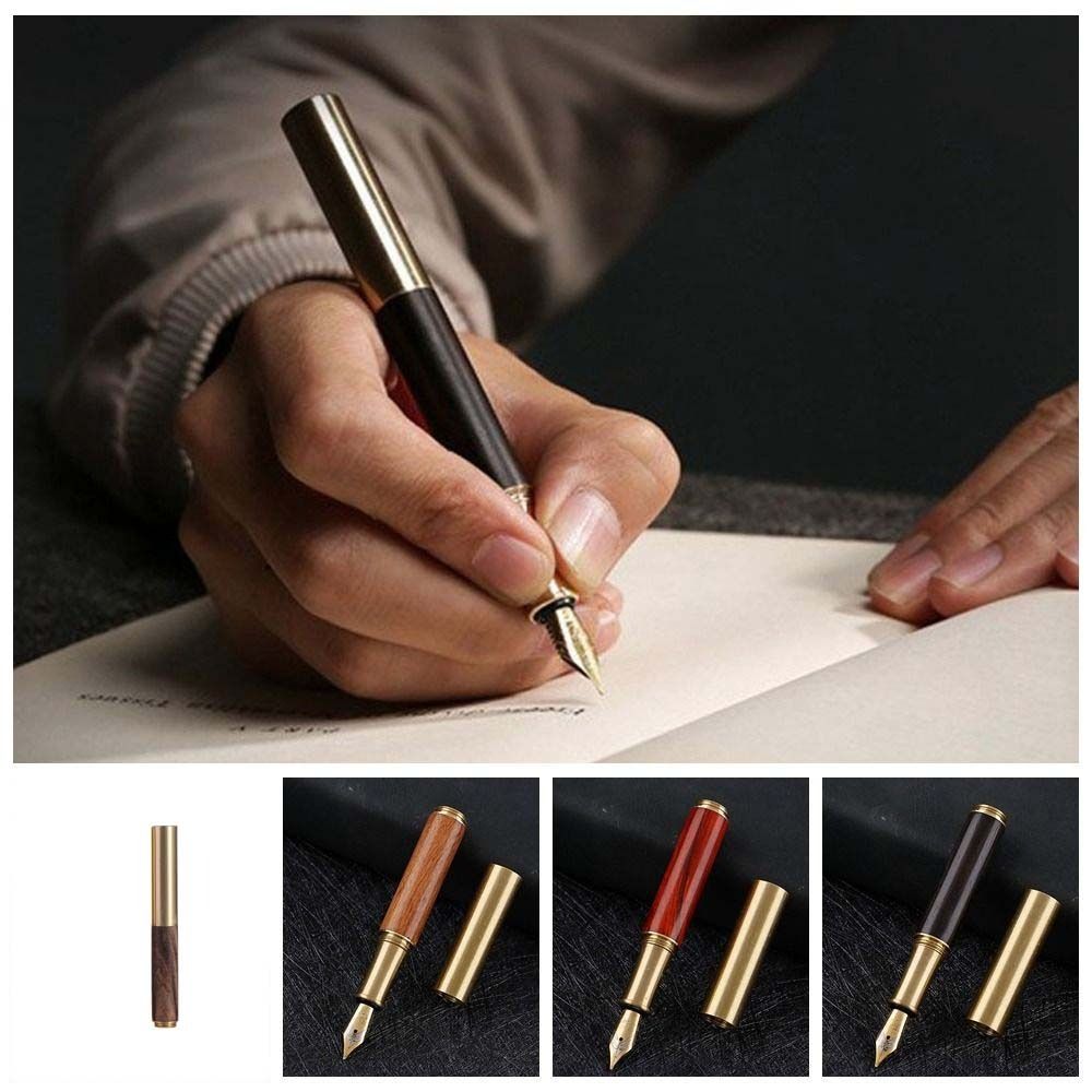Sandalwood Calligraphy Fountain Pen Smooth Writing Business Fountain Pen  Stationery