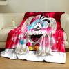 A cartoon character with heart shapes on a sparkling red background. for all seasons blanket lunch break throw gift
