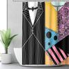 Halloween Shower Curtain, Halloween Curta for Bathroom, Holiday Decor Bath Curtain Waterproof Washable Fabric Set with 12 Hooks 72x72in YLYHTE170