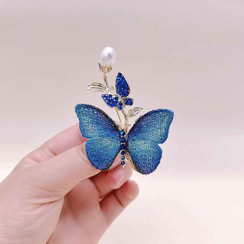 New Luxurious Butterfly Style Brooch Women's Embroidered Corsage Fashionable Suit Accessories Brooch PD2017 KTJ