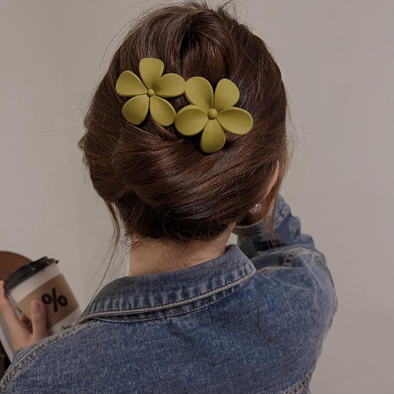 Personality Double Flower Trendy Hair Clips Temperament Girls Hairpins New Hair Accessories 2024