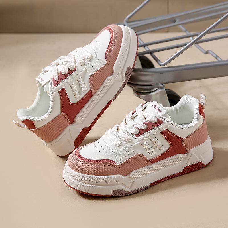 Весенние новые маленькие белые туфли на толстой подошве женские универсальные повседневные туфли женские модные студенческие кеды женские