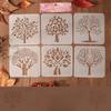 6 шт./набор DIY Decor Tree Series Scrapbook трафареты ретро эстетика журнальный рисунок шаблон картины школьные принадлежности для школьников