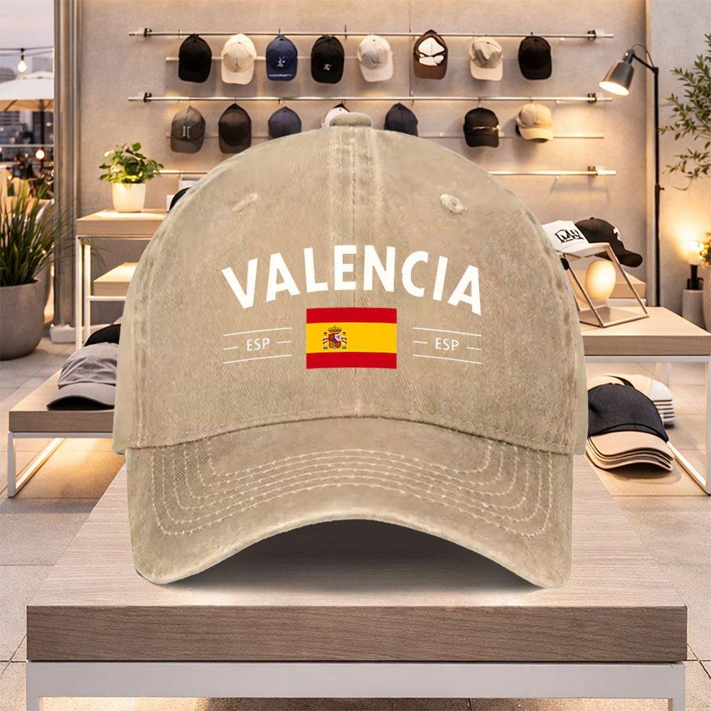 Valencia Spain Flag Baseball Cap Lightweight Adjustable Unisex Casual Sports Hat for Spring Summer Valentines Day