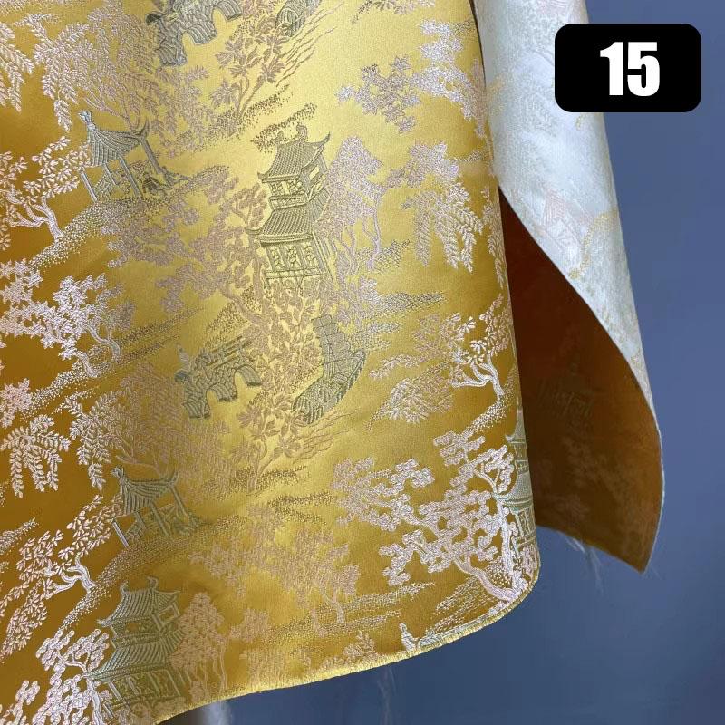 Роскошная высококачественная жаккардовая парчовая шелковая ткань для самостоятельного шитья чонсам ханьфу платье обивка одежды винтажная дизайнерская ткань