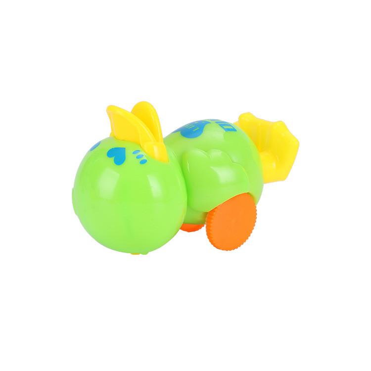 Mini Plastic Cartoon Duck Toy With Rolly Function Kids Interactive Play Car