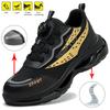 Breathable Rotating Butt Safety Shoes for Men Lightweight, Steel Toe, Anti-Slip Work Shoes for Construction and Industrial Use