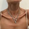 Ingemark 5 шт./комплект Модный Креативный Золотой Цвет Сердце Любовь Подвеска Ожерелье Женские 2025 Винтажный Простой Металлический Чокер Украшения