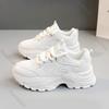 Fashion Spring and Autumn Versatile Sneakers for Women Casual Thick Bottom Vulcanize Shoes Lace Up Mesh Height Increase Women's Shoes