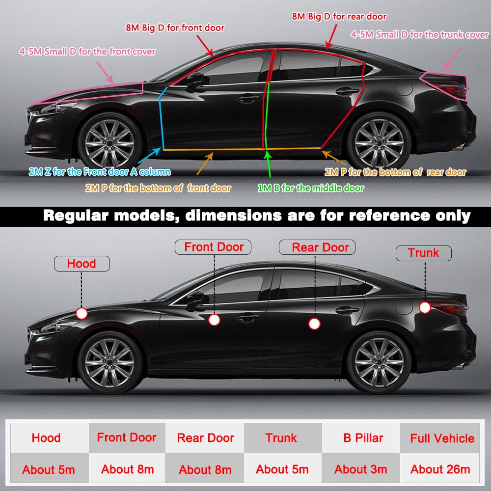 4-метровая уплотнительная лента для автомобильных дверей из EPDM-резины с сильным клеем для шумоизоляции и защиты от атмосферных воздействий