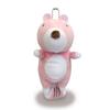 Morisaka Global Mochi Chipmunk-kun Mini 6 X 6 X 13cm Pink Plush Mascot with Ball Chain Mochi Series MOSH-0120