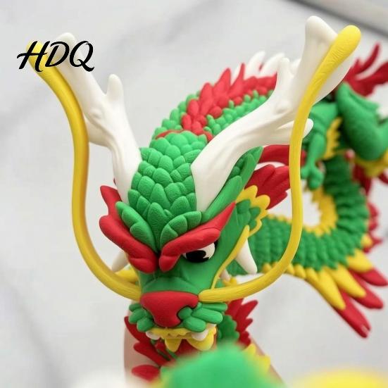 Подвижный шарнирный дракон 3D-печатный шарнирный разноцветная игрушка для снятия стресса Фигурка-фиджет Настольный декор Украшение Гибкий шарнирный декоративный