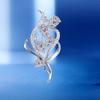 Zircon Brooch Female High Sense Niche Flower Brooch Anti-Light Pin Versatile Clothing Accessories Qixi Festival Gift