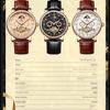 TEVISE New Temperament Thin Mechanical Watch Men's Calendar Large Dial Watch