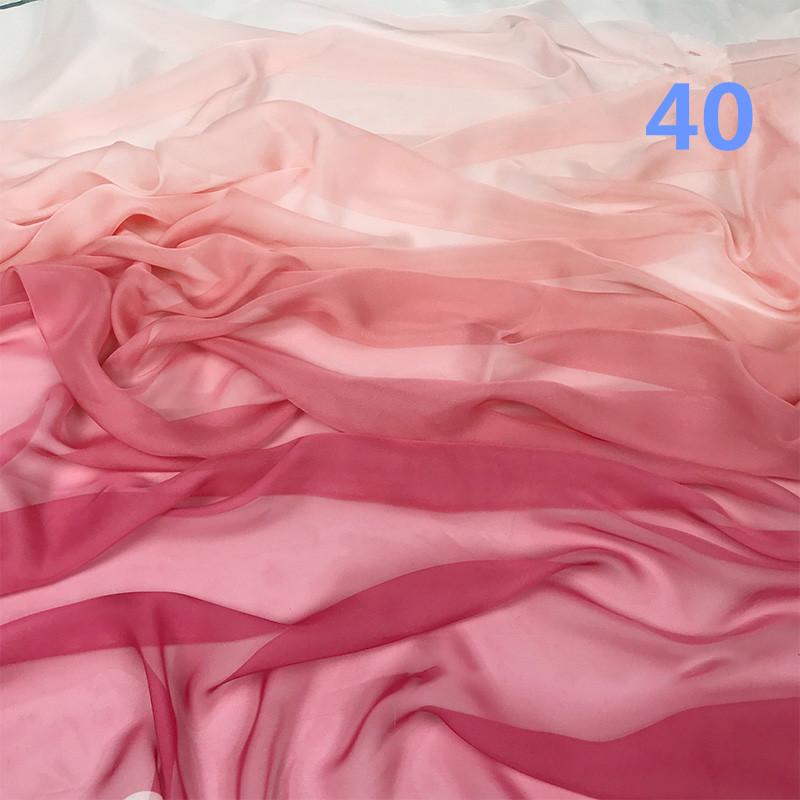 2M Ткань шифон градиентного цвета радуги в древнем стиле 30D органза тюль для DIY ханьфу свадебного платья сценического декора