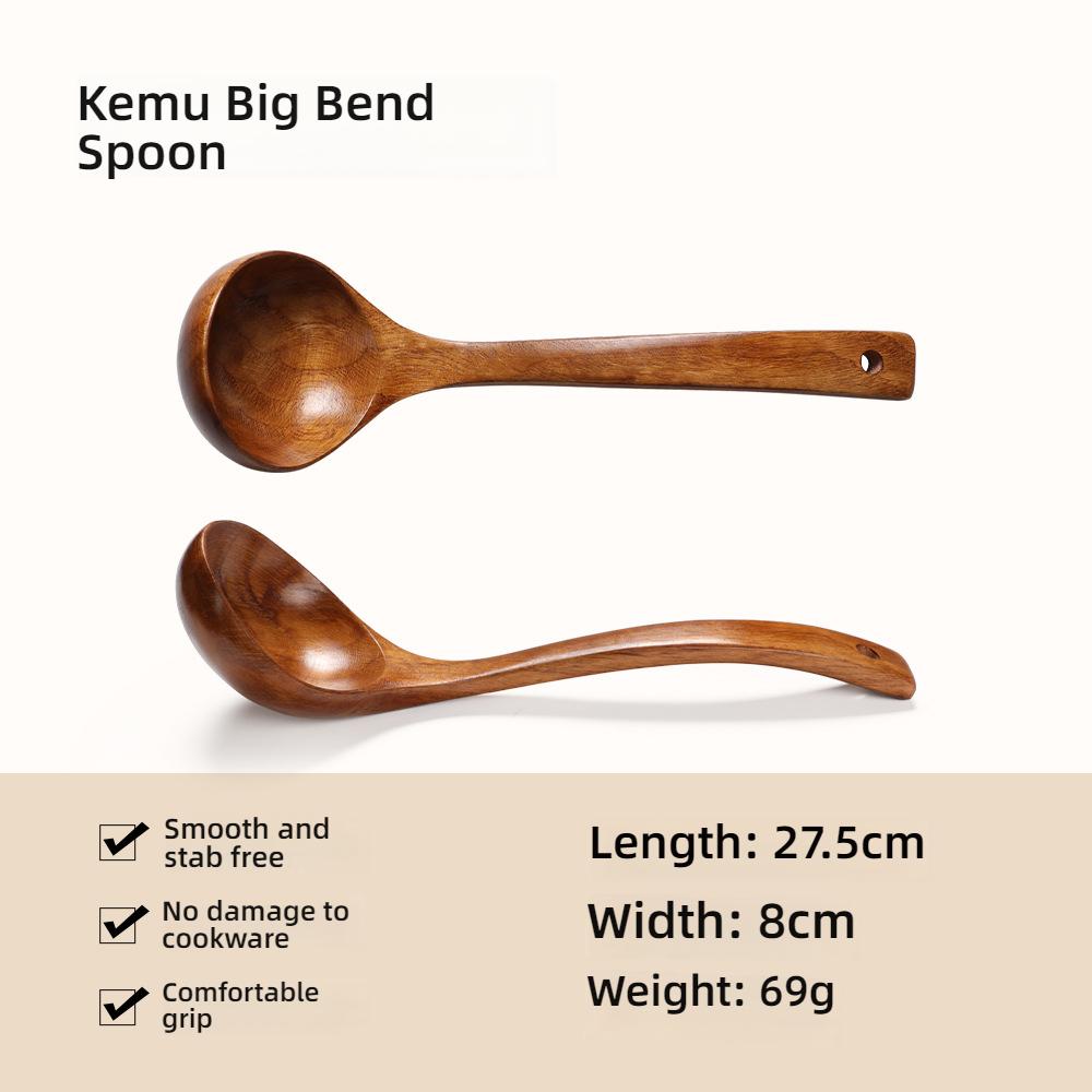 1PC Long Wooden Spoons Natural Wood Cooking Spoons for Soup Cooking Mixing Honey Spoon Korean Style Home Kitchen Tableware