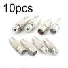 10Pcs BNC Connectors Female To RCA Female Plug Jack Female Bnc To RCA Adapters for Cctv Camera Audio Video