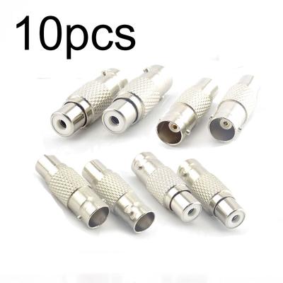 10 шт. разъемов BNC Female to RCA Female Plug Jack Female BNC To RCA адаптеры для аудио- и видеокамер видеонаблюдения