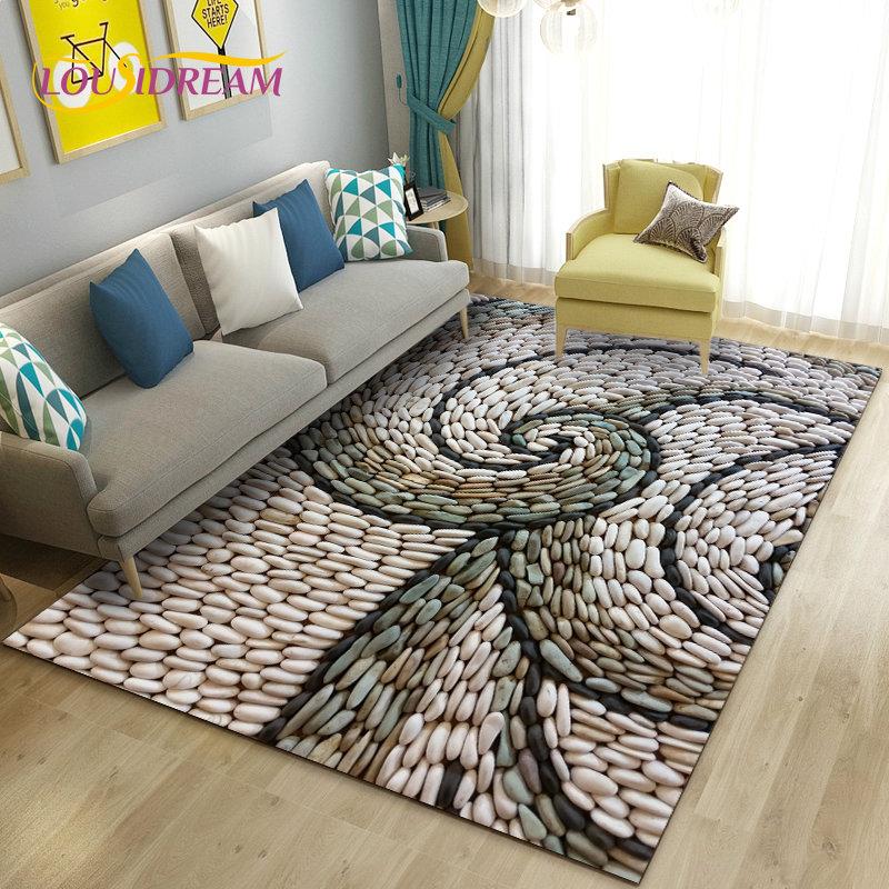 3D красочный коврик из булыжника, ковер для гостиной, спальни, дивана, коврик для кухни, украшение для кухни, детский нескользящий напольный коврик