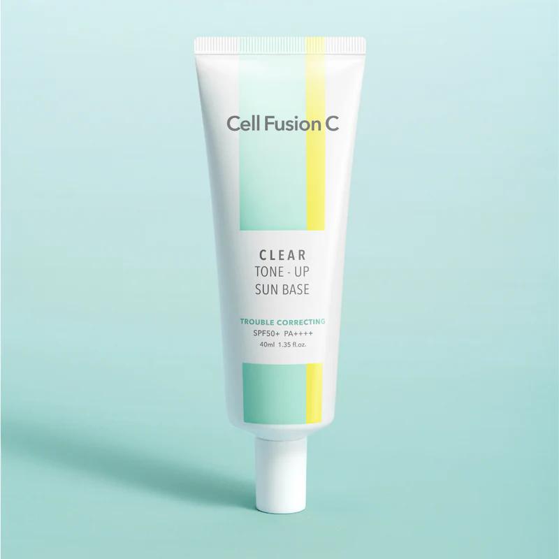 Cell Fusion C Тональная основа под солнце Tone-Up 40 мл SPF50+ PA++++ (Подходит для воды, прозрачен, размыт.)
