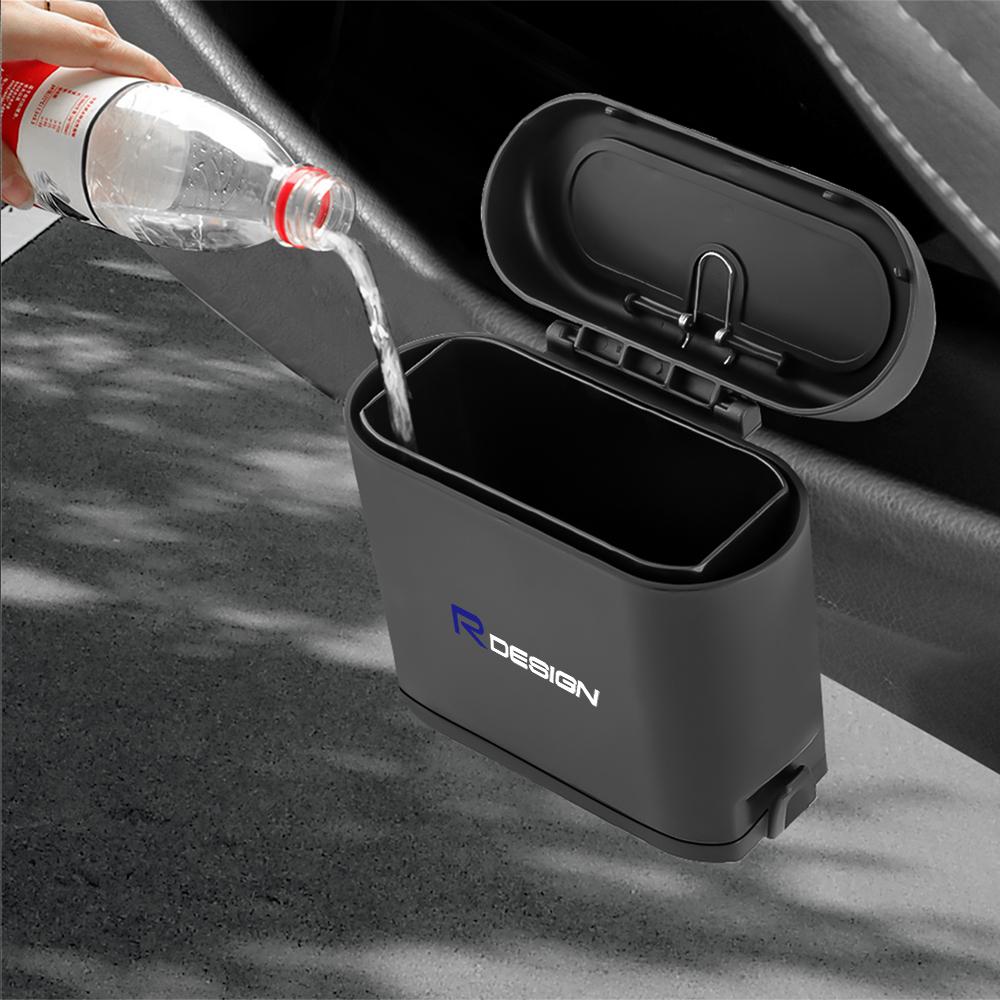 Car Trash Can Hanging Garbage Storage Box Vehicle Interior Accessories For Volvo RDESIGN XC60 XC90 S60 S80 S60L V40 V60 AWD V90