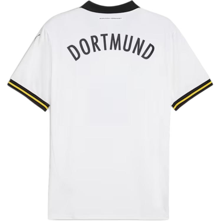 Puma Borussia Dortmund SS24 Brand Logo Comfortable Fashion Soft Short Sleeve Football Shirt Men Tops White 77496403