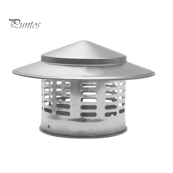 Крышка круглого дымохода с сетчатым экраном, конический верх, металлический чехол для дымохода, устойчивый к погодным условиям, внешняя крыша, конический верх, дождезащитный чехол для дымохода камина