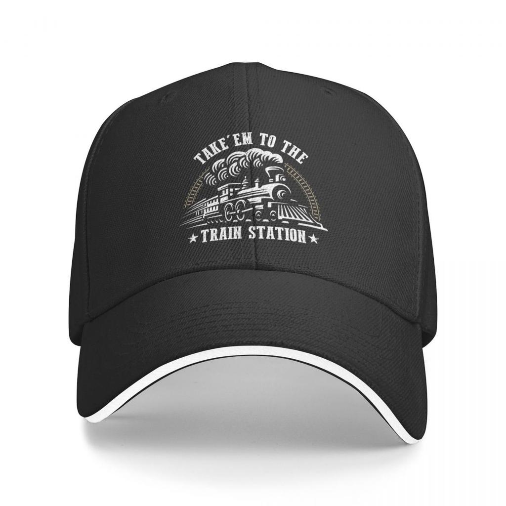 Take Em To The Train Station Funny Cap Baseball Cap Beach Hat Women's Golf Clothing Unisex's