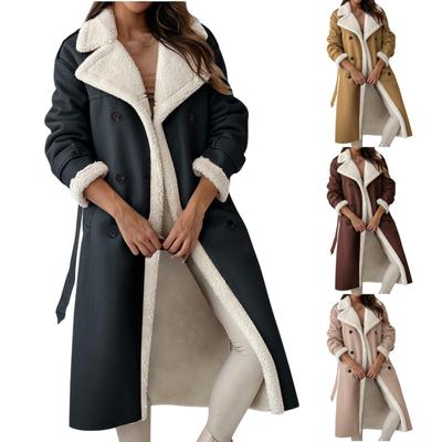 Женская мода повседневная куртка осень-зима с воротником-стойкой и лацканами