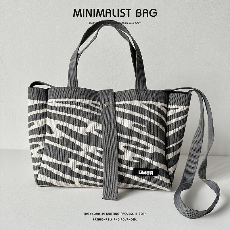 Нишевая дизайнерская вязаная сумка-тоут, повседневная сумка через плечо большой емкости