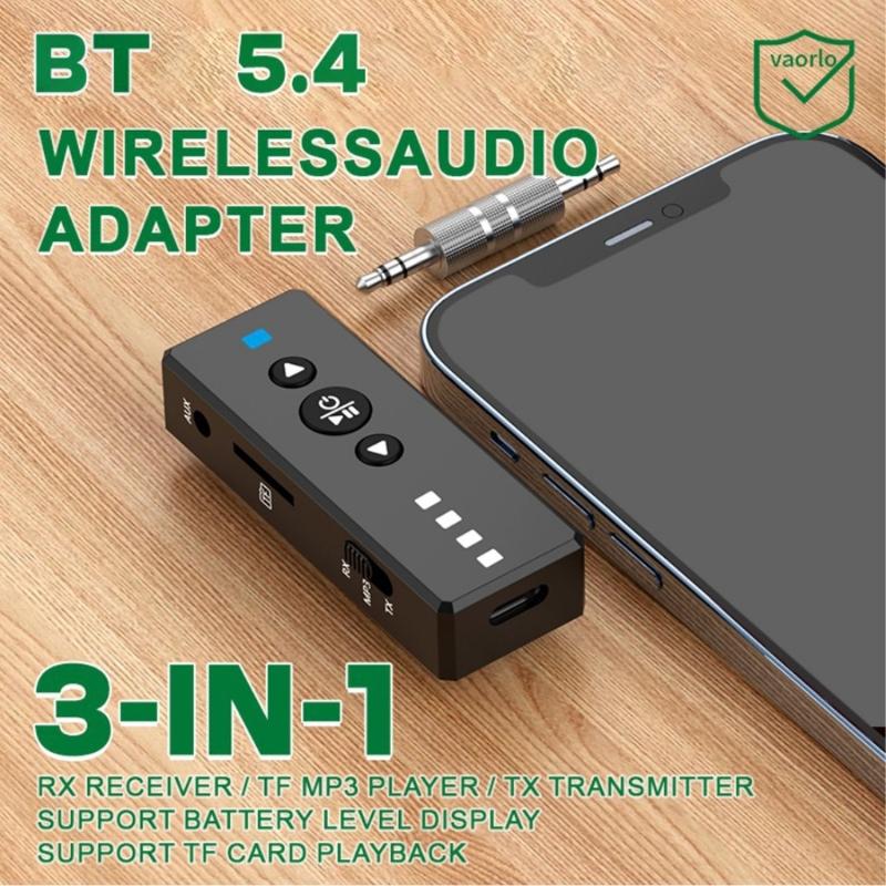 Bluetooth-compatible 5.4 Transmitter Receiver 3 in 1 Portable Wireless Sound Adapter 3.5mm for TV PC Car Streaming
